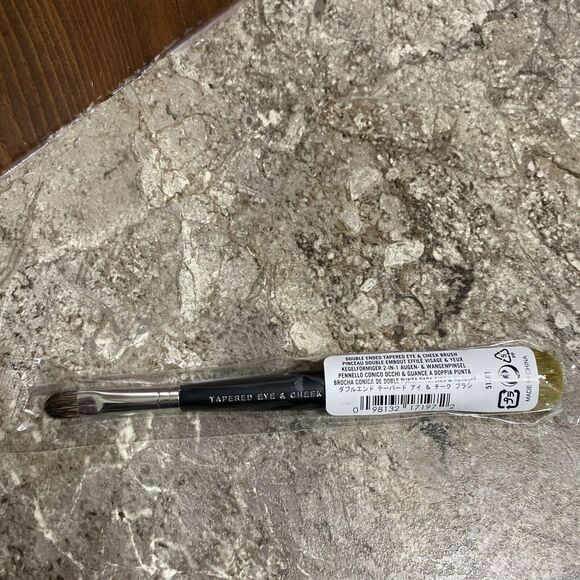 Bareminerals Bare Escentuals Double Ended Tapered Eye & Cheek Brush #51561 - Picture 1 of 4